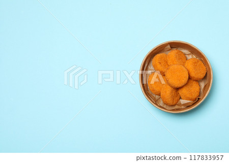 Fried mozzarella, tasty and delicious food, fried food 117833957