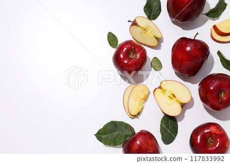 Red apples, concept of fresh and healthy food 117833992