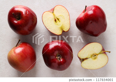 Red apples, concept of fresh and healthy food 117834001
