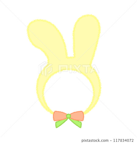 Rabbit-shaped face icon illustration 117834072