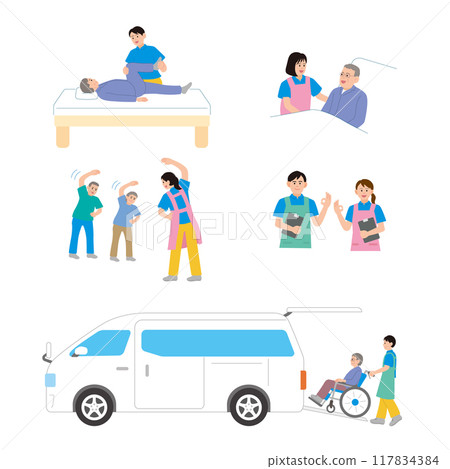 Set of illustrations of care Set of illustrations of care 117834384