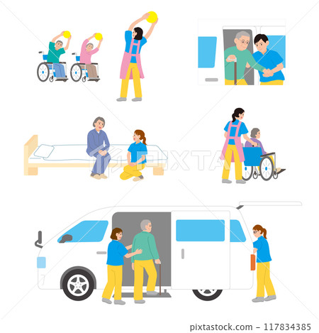 Set of illustrations of care Set of illustrations of care 117834385