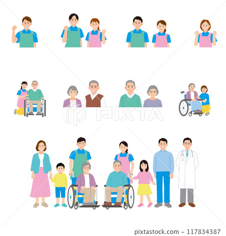 一套護理插圖 一套護理插圖 117834387