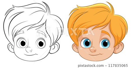 Cute Cartoon Boy Character Cute Cartoon Boy Character 117835065