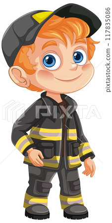 Young Firefighter in Uniform Young Firefighter in Uniform 117835086