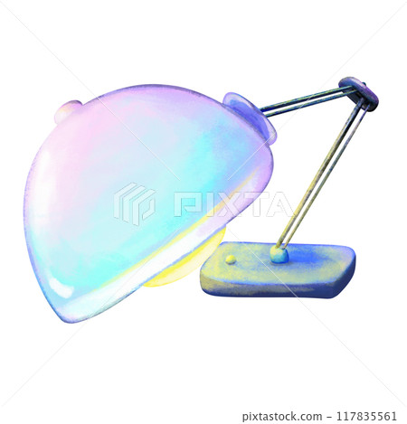 Desktop lamp in soft color illustration - low position 117835561