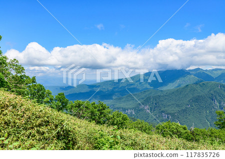 Walking around the foot of Mt. Kurodake in Sounkyo Walking around the foot of Mt. Kurodake in Sounkyo 117835726