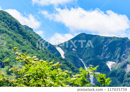 Walking around the foot of Mt. Kurodake in Sounkyo Walking around the foot of Mt. Kurodake in Sounkyo 117835739