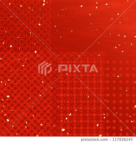 Japanese modern illustration background material arranged with traditional Japanese patterns 117836245
