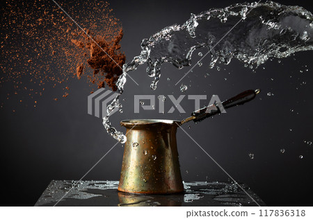 Black coffee making. 117836318