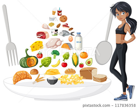 Balanced Diet and Healthy Lifestyle 117836358