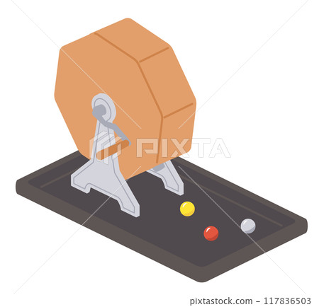 彩票機的等距圖 117836503