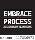 A motivational quote Embrace The Process 117836973