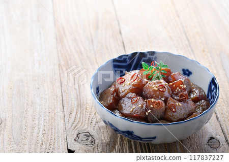 Spicy konnyaku (boiled konnyaku) 117837227