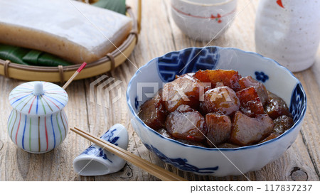 Spicy konnyaku (boiled konnyaku) 117837237