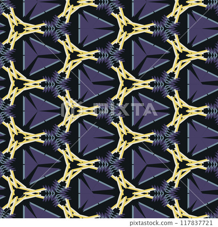 Seamless abstract geometric pattern. Vector Illustration. Perfect for textile print. Seamless abstract geometric pattern. Vector Illustration. Perfect for textile print. 117837721