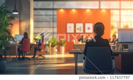 Corporate Office Scene 117837797