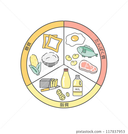 三大營養素表插圖集 117837953