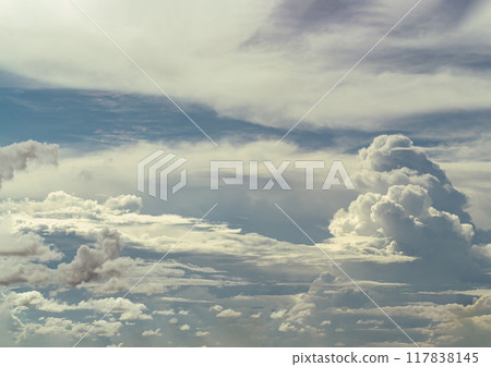 Dramatic cloud like a heaven with the light shining from the sun. 117838145