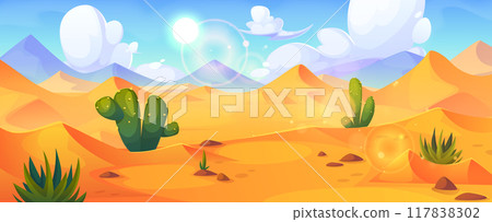 Arabian or Egyptian desert landscape Arabian or Egyptian desert landscape 117838302