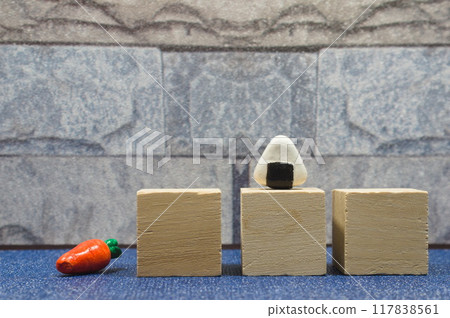 3-character text insert material (carrot, rice) 117838561