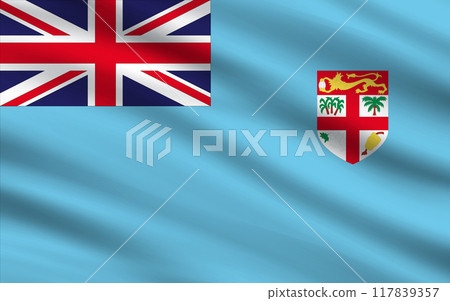 a backdrop of wavy flags from around the world 117839357