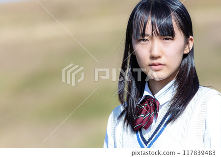 School girls high school portrait 117839483