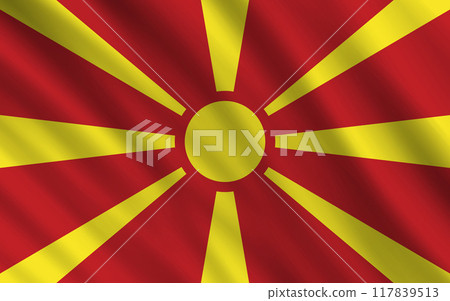 a backdrop of wavy flags from around the world 117839513
