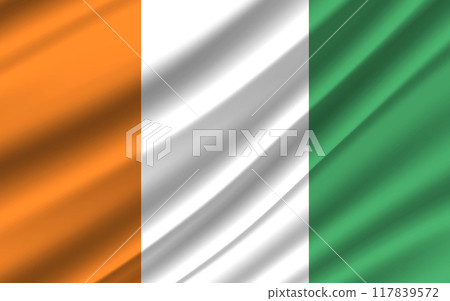 a backdrop of wavy flags from around the world 117839572