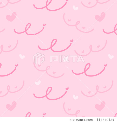 Vector pink ribbon pattern background for International Breast Cancer Awareness Month Vector pink ribbon pattern background for International Breast Cancer Awareness Month 117840185