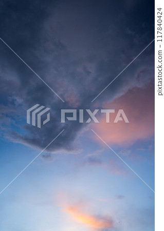 twilight sky with cloud in summer season twilight sky with cloud in summer season 117840424