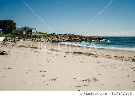 Hampton, NH, USA - July 23, 2020: North Hampton Beach  117842198