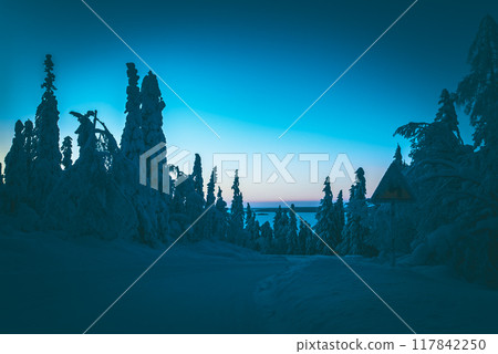 Winter landscape from Sotkamo, Finland. Winter landscape from Sotkamo, Finland. 117842250