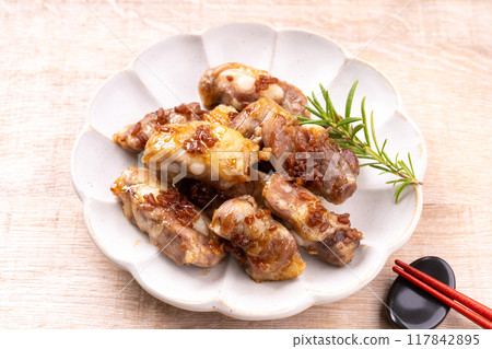 Pork belly cartilage baked in soy sauce and koji 117842895
