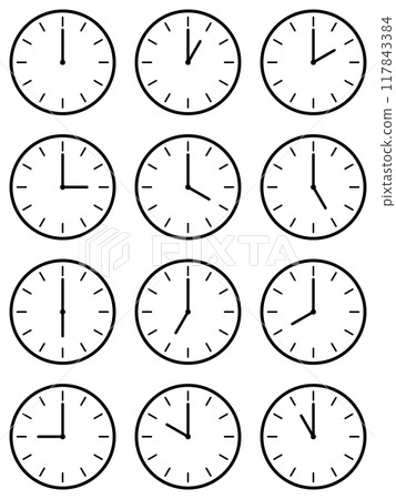 Clock icon set Clock icon set 117843384