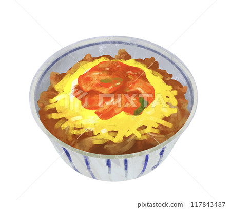 泡菜起司牛肉碗插畫 117843487