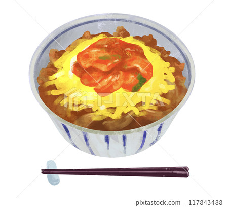 泡菜起司牛肉碗插畫 117843488