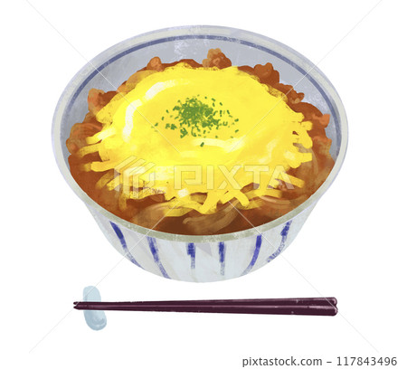 起司牛肉碗 牛肉碗插畫 起司牛肉碗 牛肉碗插畫 117843496
