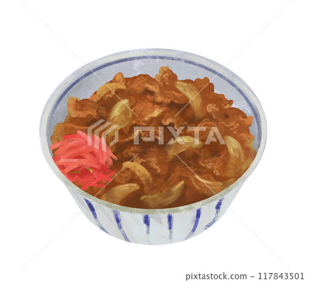 牛肉碗的插圖 牛肉碗的插圖 117843501