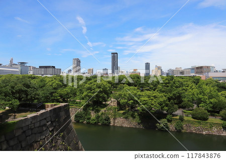 Osaka City Chuo Ward Osaka Cityscape as seen from Osaka Castle Osaka City Chuo Ward Osaka Cityscape as seen from Osaka Castle 117843876