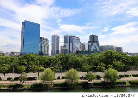 Osaka City Chuo Ward Osaka Cityscape as seen from Osaka Castle Osaka City Chuo Ward Osaka Cityscape as seen from Osaka Castle 117843877