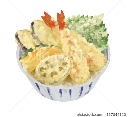 筋插畫，一碗飯碗，一碗飯碗 117844110