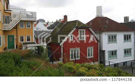 Colorful houses in Stavanger, Norway. Colorful houses in Stavanger, Norway. 117844138