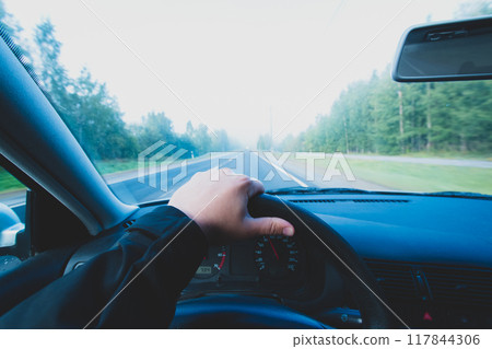 View from the car's cab  117844306