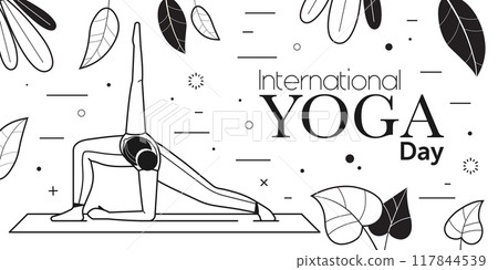 International Yoga Day Web Banner or Leaflet 117844539