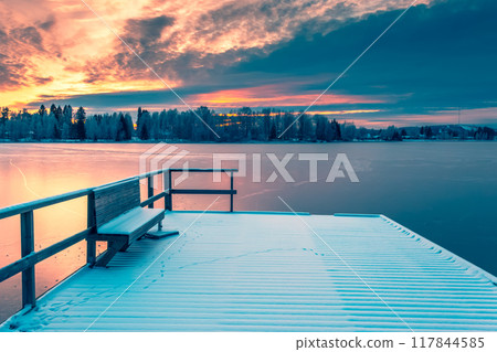 Winter landscape from Sotkamo, Finland. Winter landscape from Sotkamo, Finland. 117844585