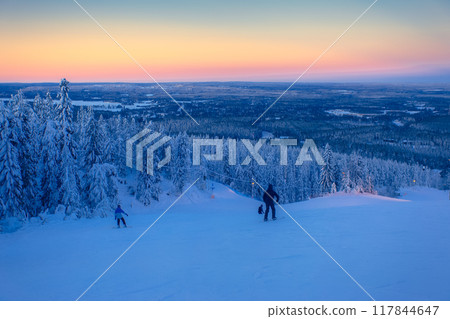 Winter landscape from Sotkamo, Finland. Winter landscape from Sotkamo, Finland. 117844647