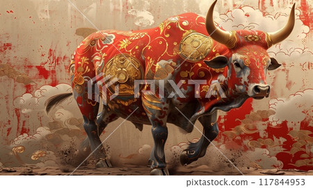 Year of the bull. Chinese new year. Year of the bull. Chinese new year. 117844953