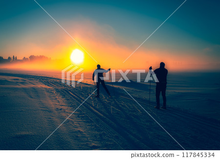 Winter landscape from Sotkamo, Finland. Winter landscape from Sotkamo, Finland. 117845334