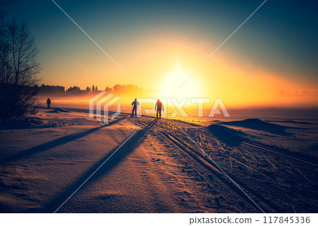 Winter landscape from Sotkamo, Finland. Winter landscape from Sotkamo, Finland. 117845336